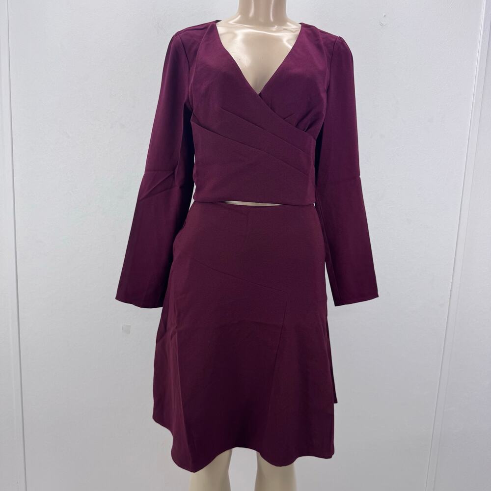 NWT ALICE'S PIG Women's Burgundy Ruby's Red 2 Piece Set sz 4 Party Brunch Church